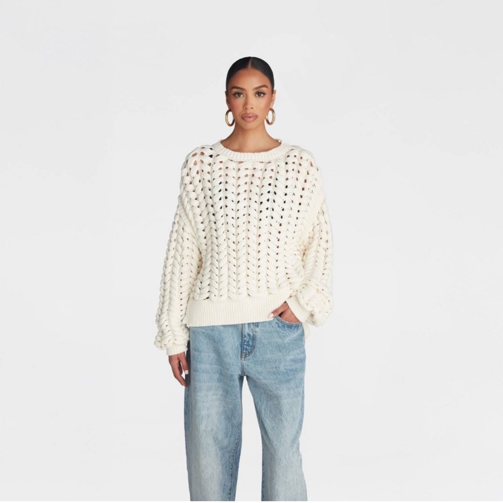 KBB by Kahlana Women’s Pullover Sweater ‘The Chunky Knit Crew’ 🫶🏼 Size Xs, Large